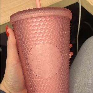 Starbucks Rose Textured Tumbler with Straw